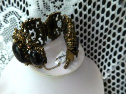 wide black oval bracelet e